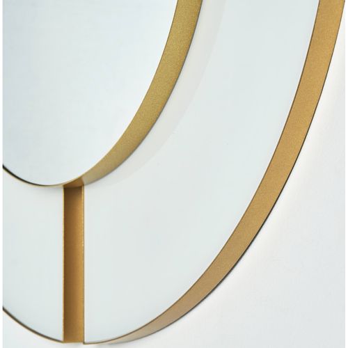 Miroir Bahiale Blanc Doré Esprit Art Déco