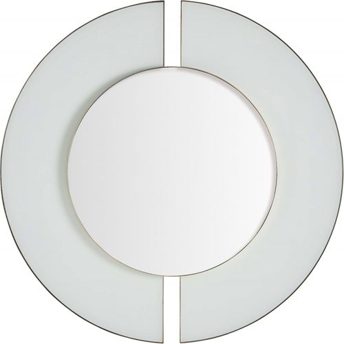 Miroir Bahiale Blanc Doré Esprit Art Déco