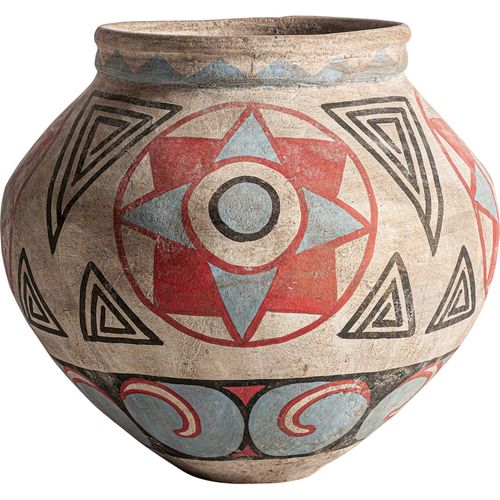Vase Hénéo Ethnique En Terracotta Multicolore