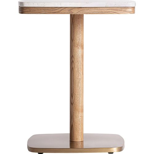 Table Bar Alferce Élégance Blanche Et Dorée