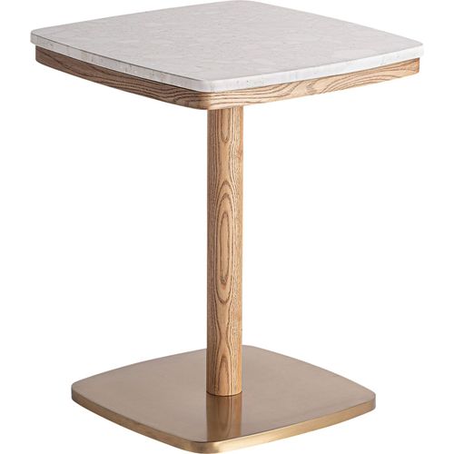 Table Bar Alferce Élégance Blanche Et Dorée