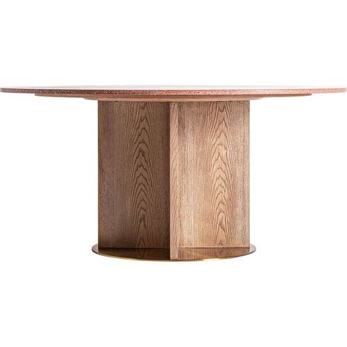 Table Salle à Manger Alferce Rouge Doré Style Art Déco