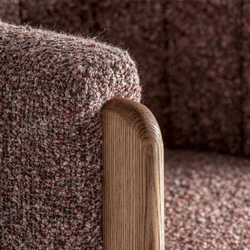 Fauteuil Cluny Style Art Déco En Polyester Et Bois