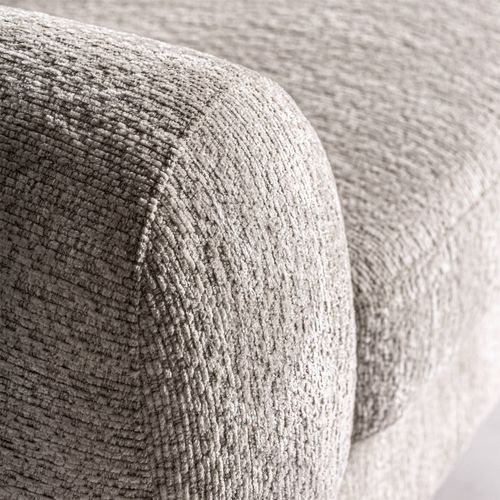 Fauteuil Elise Velours Blanc Cassé Art Déco