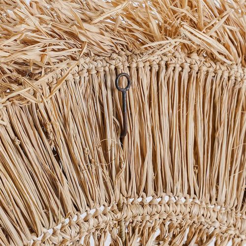 Miroir Yuki Tissé à La Main En Raphia