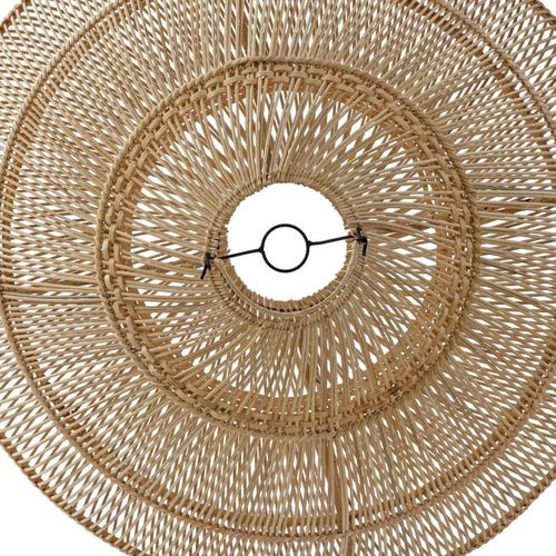 Lampe Suspendue Macaron En Rotin Naturel