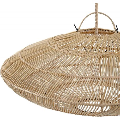 Lampe Suspendue Macaron En Rotin Naturel