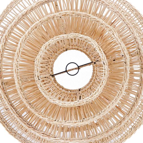 Lampe Shiitake Tressée Naturelle En Rotin