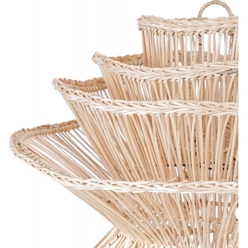 Lampe Shiitake Tressée Naturelle En Rotin