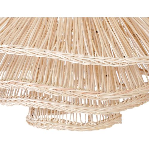 Lampe Shiitake Tressée Naturelle En Rotin