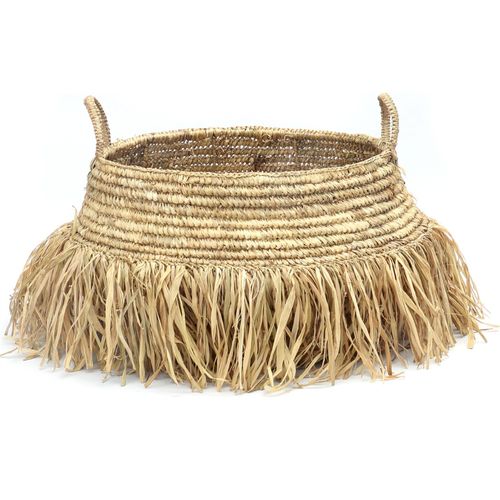 Panier Raphia Bohème Frangé Déco