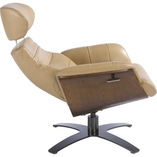 Fauteuil Pivotant En Cuir Sable Angel Cerda Confort Et Design