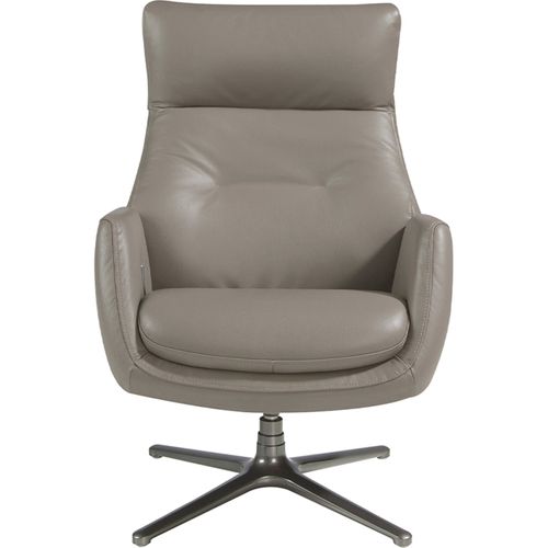 Fauteuil Pivotant Cuir Anthracite Angel Cerda