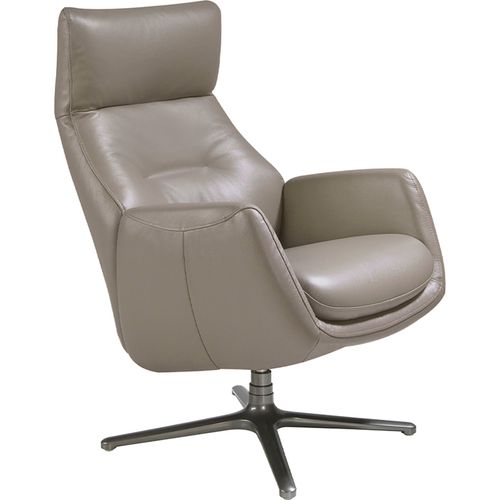 Fauteuil Pivotant Cuir Anthracite Angel Cerda