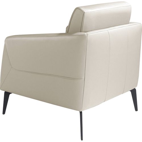 Fauteuil Design En Cuir Taupe Angel Cerda