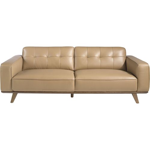 Canapé 3 Places En Cuir Beige Angel Cerda