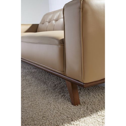 Canapé 3 Places En Cuir Beige Angel Cerda