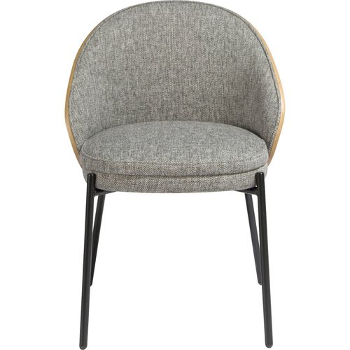 Chaise Design Angel Cerda En Noyer Et Tissu Gris