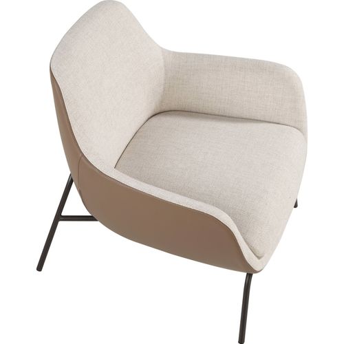 Fauteuil Design Crème Et Marron Angel Cerda