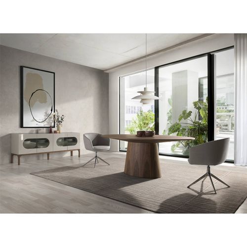 Chaise Pivotante Grise Design Angel Cerda