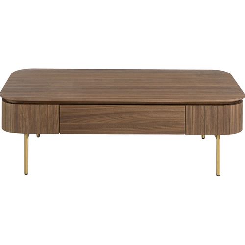 Table Basse Rectangulaire Angel Cerda En Noyer Et Or