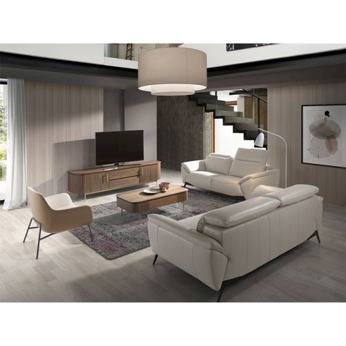 Table Basse Rectangulaire Angel Cerda En Noyer Et Or