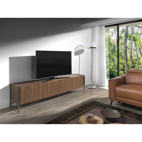 Meuble TV Design Angel Cerda En Noyer Et Acier