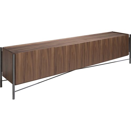 Meuble TV Design Angel Cerda En Noyer Et Acier