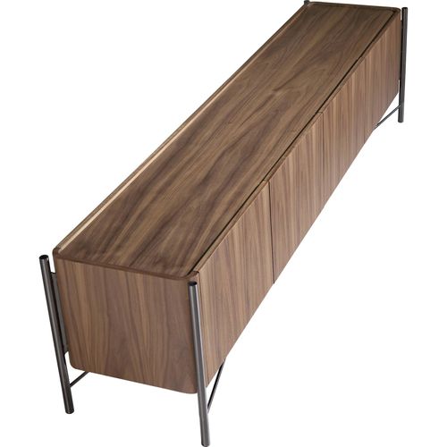 Meuble TV Design Angel Cerda En Noyer Et Acier