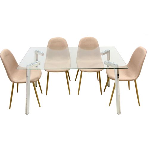 Table à manger En Verre Élégante Et Moderne