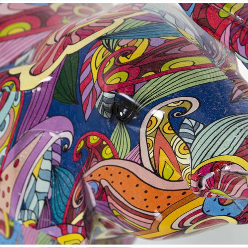 Sculpture Éléphant Coloré En Résine Pour Déco Intérieure