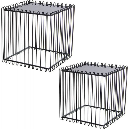 Table D'appoint Élégance Métal Noir Pour Salon Chic