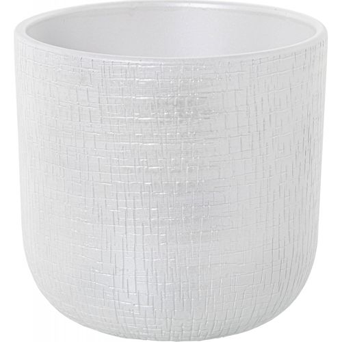 Cache-pot Design Blanc Pour Une Touche D'élégance