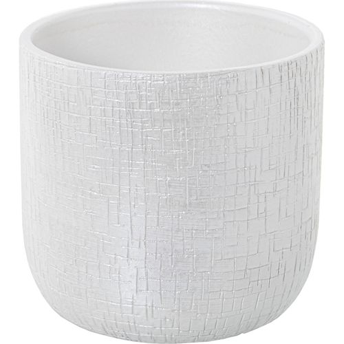Cache-pot Design Blanc Pour Une Touche D'élégance