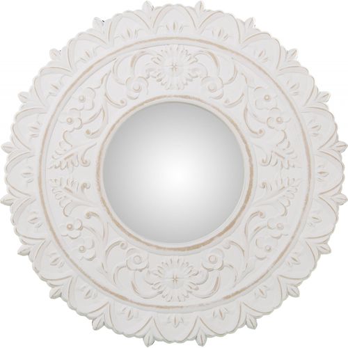 Miroir Élégant Bois Blanc Vieilli Pour Intérieurs Chics