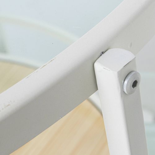 Table Basse Design Métal Blanc Et Bois Élégant