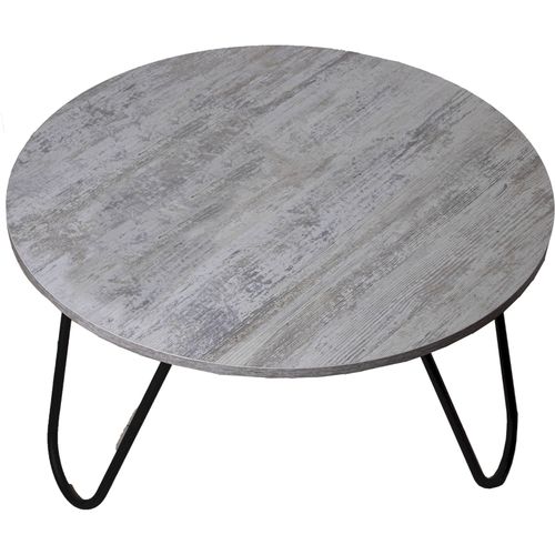 Table Basse Bicolore Bois Et Métal Élégante