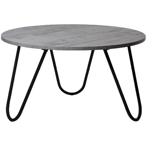 Table Basse Bicolore Bois Et Métal Élégante