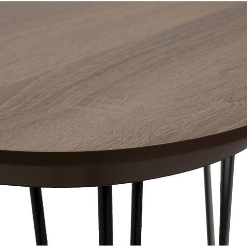 Table Gigogne Élégance Bois Naturel Et Pieds Métal