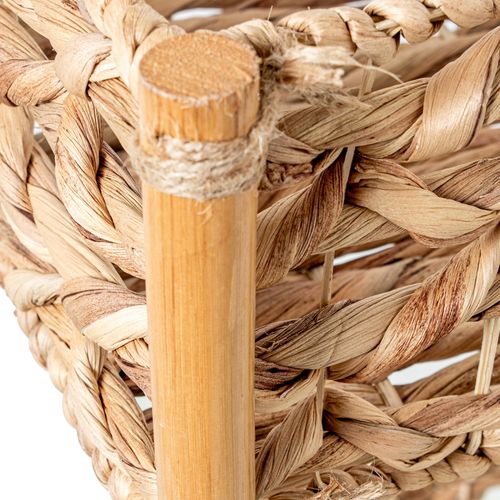 Etagère En Jacinto Tressé Avec Paniers Et Bois