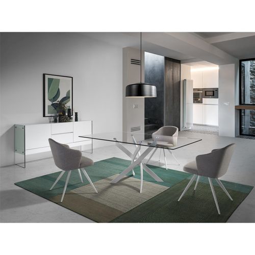 Table à Manger Verre Trempé Design Angel Cerda