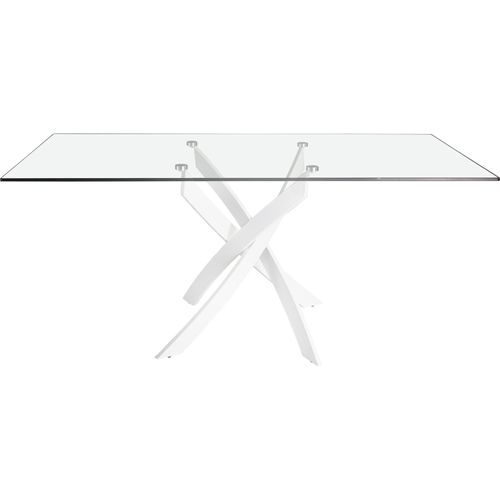 Table à Manger Design Verre Et Pieds Blancs Angel Cerda