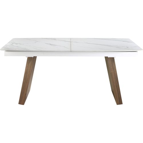 Table Extensible Ovale Angel Cerda Marbre Blanc