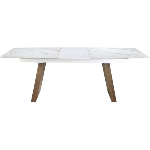 Table Extensible Ovale Angel Cerda Marbre Blanc