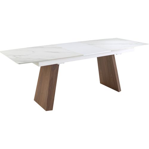 Table Extensible Ovale Angel Cerda Marbre Blanc