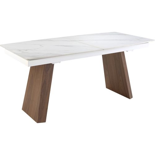 Table Extensible Ovale Angel Cerda Marbre Blanc