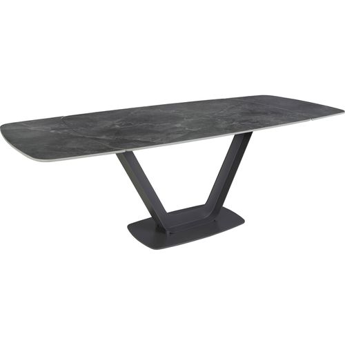 Table Extensible Angel Cerda Ovale En Marbre Noir