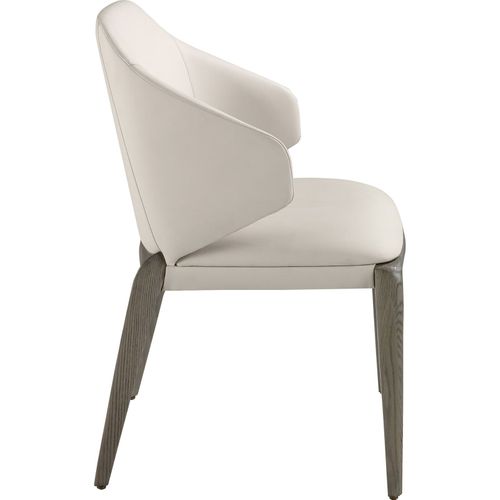 Chaise Design Crème Et Pieds Chêne Angel Cerda