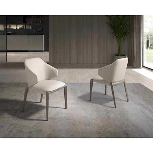 Chaise Design Crème Et Pieds Chêne Angel Cerda