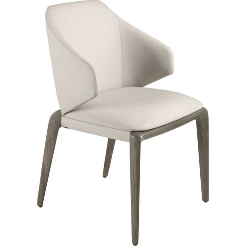 Chaise Design Crème Et Pieds Chêne Angel Cerda